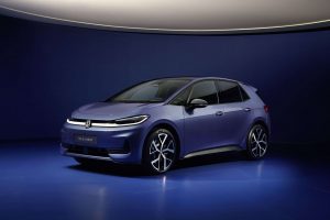 Volkswagen ID.3 Neo three-quarter exterior studio shot — manufacturer press photo