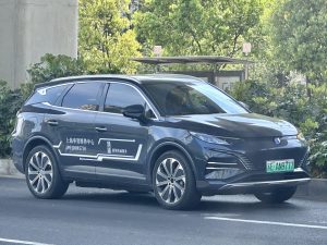 Previous-generation Denza N8 SUV photographed in April 2026
