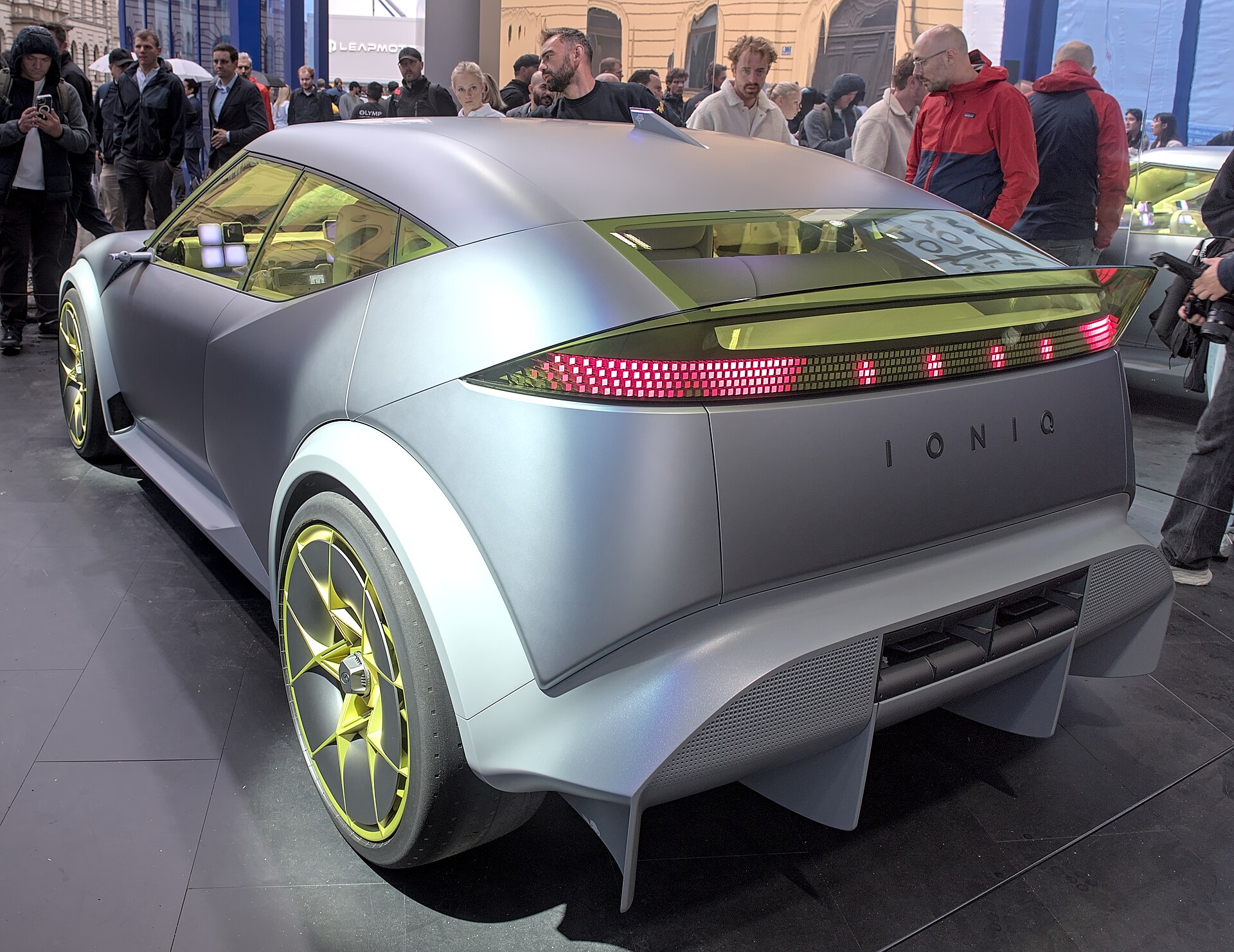 Hyundai Ioniq Three Concept hatchback on display at IAA 2025