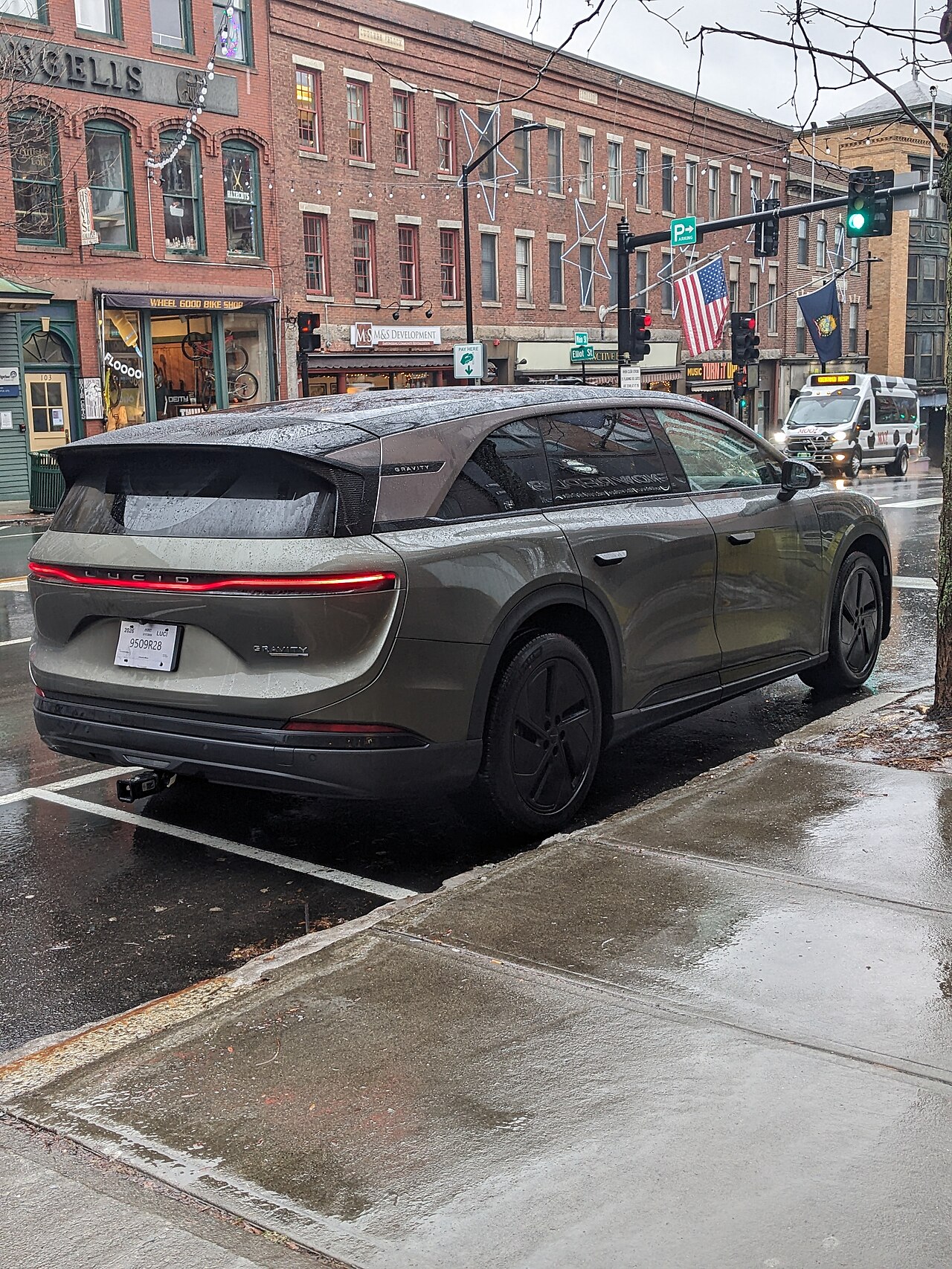 2026 Lucid Gravity parked on Main Street in Brattleboro, Vermont