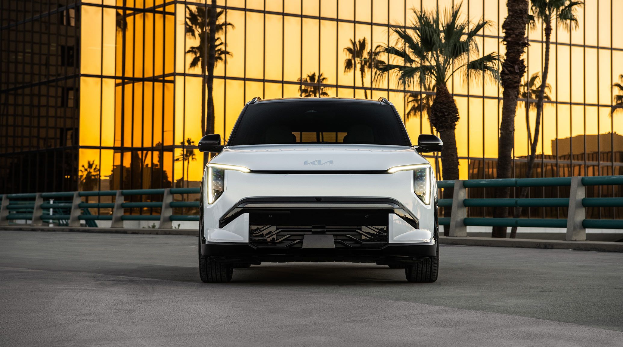 2027 Kia EV3 exterior three-quarter view — manufacturer photo