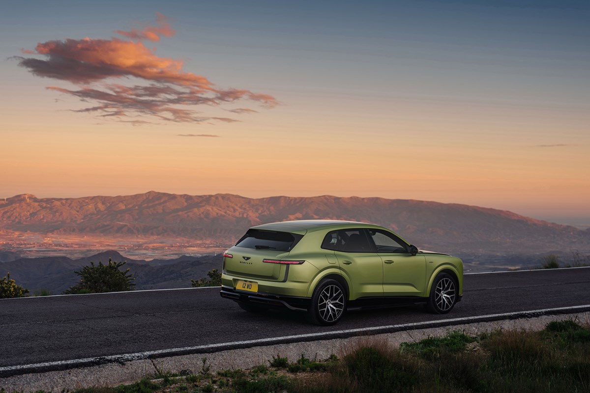 Bentley Torcal electric SUV exterior detail shot from its London launch event