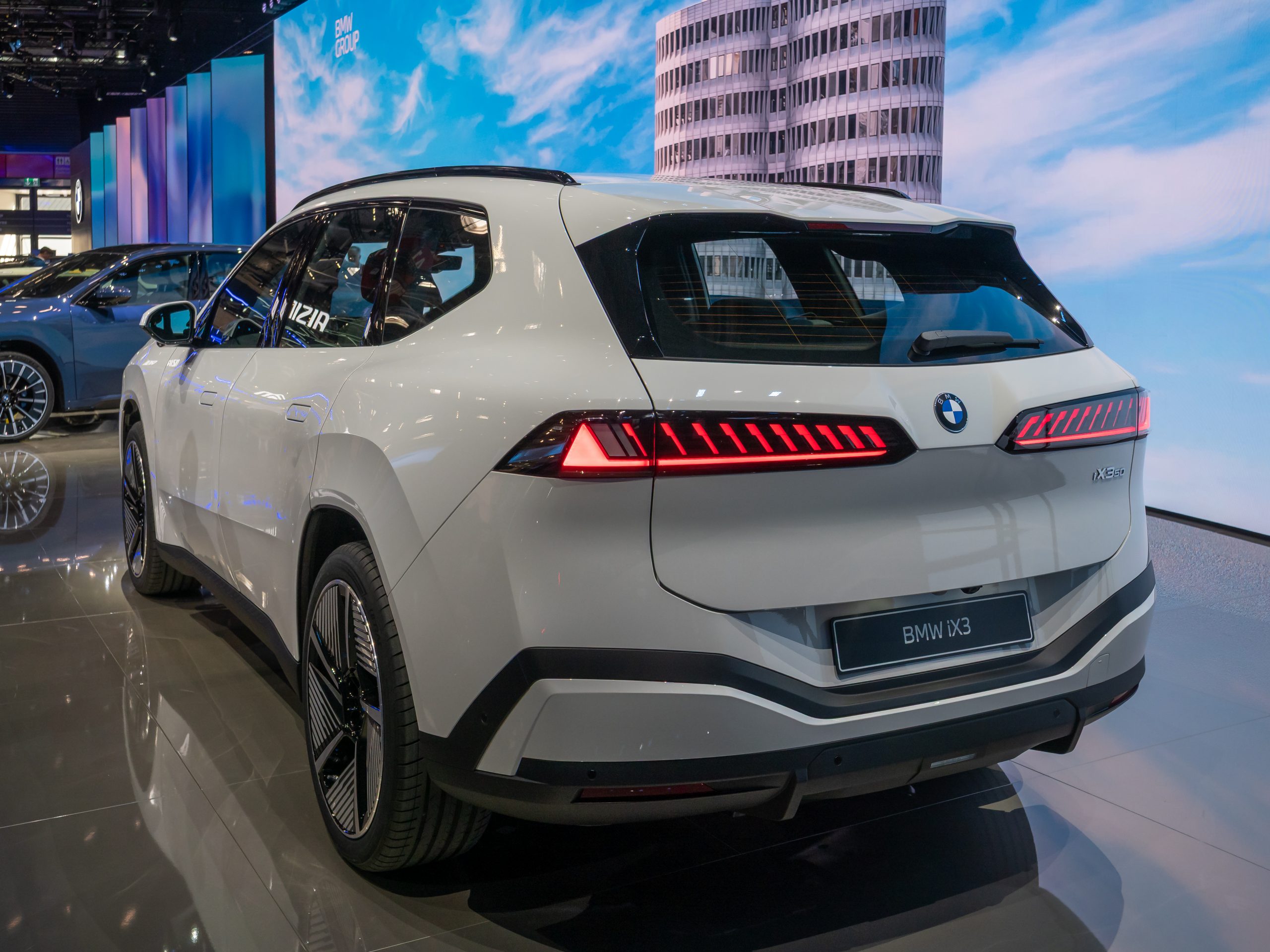 BMW iX3 50 Neue Klasse electric SUV parked at IAA Summit 2025 in Munich