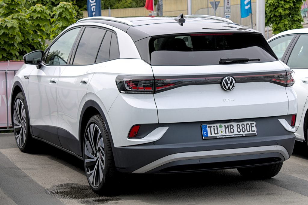 Volkswagen ID.4 electric SUV, front three-quarter view