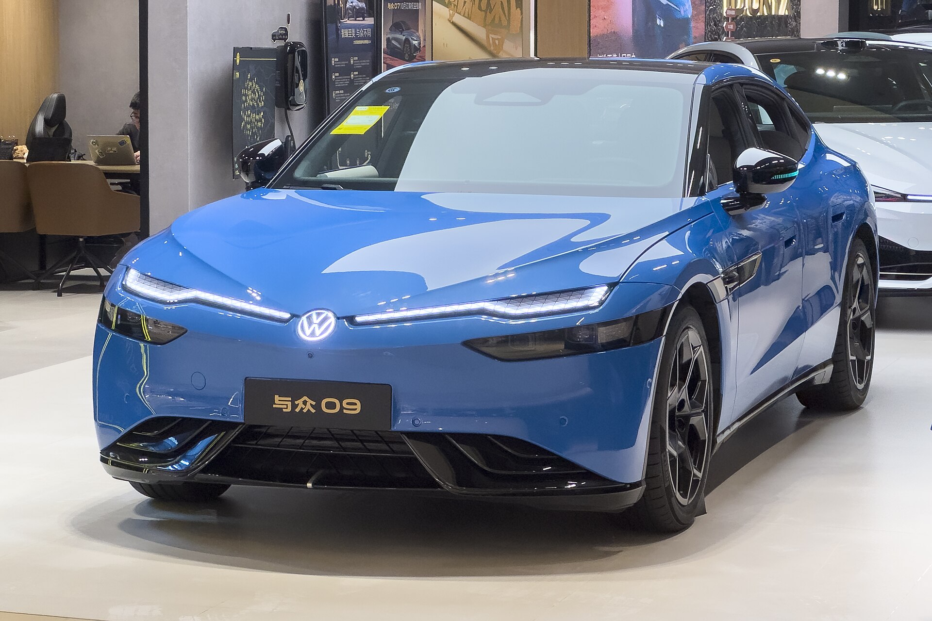 Volkswagen ID. UNYX 09 fastback sedan on display in Guangzhou